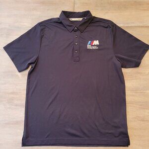 Travis Mathew BMW Performance Driving School Polo Shirt Blue Size Large